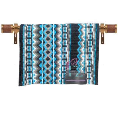 Angel Sales Premium Equestrian Show Pad for Horseback Riding (Sky Blue & Black); Size: 34 * 42 Inch - TSKEXM_FZ-44F