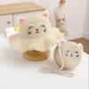 NineFit Basics Beach traw Hats Set for Toddler Cap+Woven Bag Summer Braided Sunhat Outfits Baby Children Kids Beach (Beige, One Size) view 4