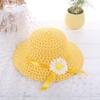NineFit Basics Kids Baby Beach traw Sun Visor Hats Summer Floral Wide Brim Beach  rotection Hat Newborn Baby (Yellow, One Size) view 2