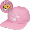 11th Birthday Girl, 11th Birthday Hat Pink for Girls, Happy 11th Birthday Badge Button for Girls, 11 Year Old Girl Birthday Party Favor, 11th Birthday Decorations for Her, 11 Yr Old Birthday Outfit