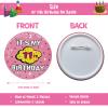 11th Birthday Girl, 11th Birthday Hat Pink for Girls, Happy 11th Birthday Badge Button for Girls, 11 Year Old Girl Birthday Party Favor, 11th Birthday Decorations for Her, 11 Yr Old Birthday Outfit view 3
