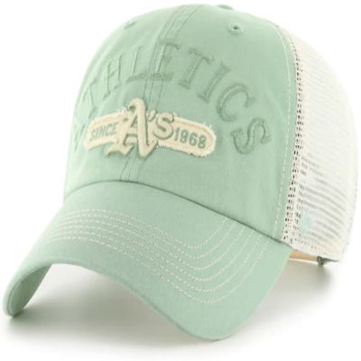 47 MLB Riverbank Mesh Clean Up Adjustable Hat, Adult One Size Fits All (US, Alpha, One Size, Oakland Athletics)