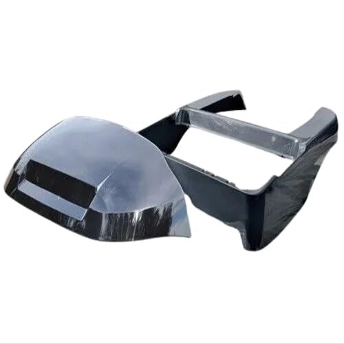 Sourcefy Rear Body and Front Cowl Set for Club Car - Model Precedent - Model Year 2004-Up - Color Black - Flexible Molded Plastic - Compatible Equipment Golf Cart - 05-A01 OEM