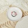 Letter O Ring Dish, Ceramic Jewelry Tray, Initial Ring Holder, Decorative Plate, Floral Key Bowl, Bridesmaid Gift, Mothers Day Jewelry Dish, Gift for Mom, 4" view 2