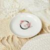 Letter O Ring Dish, Ceramic Jewelry Tray, Initial Ring Holder, Decorative Plate, Floral Key Bowl, Bridesmaid Gift, Mothers Day Jewelry Dish, Gift for Mom, 4" view 4