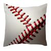 Pillow Cases Standard Size,Throw Pillow Cover,White Red Baseball Sport,20x20 in,1-Pc view 1