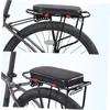 POPETPOP Bicycle Rear Rack Seat Mat Comfortable Black Cushion for Durable Leatherette and Soft Sponge Essential Bike Accessory for Mountain and Road Bicycles view 2