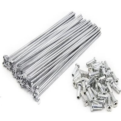 KTKEET Bike Spokes 12G Electric Bicycle Spokes 20/40PCS 2.5 mm Diameter Silver Carbon Steel 50-306MM Bike Wheel Spokes with Nipple for E-Bike Motorcycle Tricycle (90mm,20pcs)