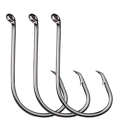 Cuoyuqie 100pcs 7384 2X Strong Offset Sport Circle Fishing Hooks Black Octopus Fish Hooks 2/0-8/0 (8/0 100pcs)