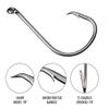 Cuoyuqie 100pcs 7384 2X Strong Offset Sport Circle Fishing Hooks Black Octopus Fish Hooks 2/0-8/0 (8/0 100pcs) view 3