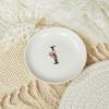 Generic Small Initial Trinket Dish, Ceramic Ring Dish, Monogram Jewellery Dish, Engagement Wedding Gift, Entryway Table Room Decor, Birthday Gift, Jewelry Plate, 4"" view 2