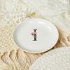 Generic Small Initial Trinket Dish, Ceramic Ring Dish, Monogram Jewellery Dish, Engagement Wedding Gift, Entryway Table Room Decor, Birthday Gift, Jewelry Plate, 4"" view 4