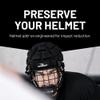 Guardian Cap - Soft-Shell Helmet Cover for Hockey - Reduces Impact and Protects Helmets - One Size Fits All for Youth, High School and College Programs - White view 2