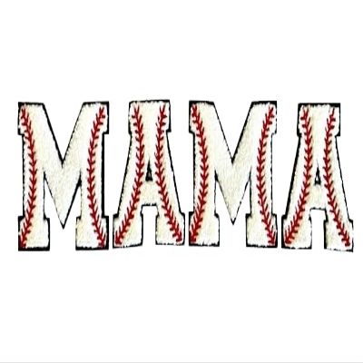 Mama Baseball Chenille Iron On Patch - Make Your Own Shirt Multi