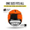 Guardian Cap - Soft-Shell Helmet Cover for Football and Lacrosse - Reduces Impact and Protects Helmets - One Size Fits All for Youth, High School and College Programs - Orange view 4