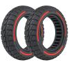9.5x2.5-6.1 Off-Road Solid Tire Replacement for NIU KQi3 Pro/Max/Sport Scooter - Puncture-Free, Hassle-Free Maintenance - Anti-Skid, Shockproof 9.5 x 2.50 inch Tubeless Tire (Red 2Pcs) view 1