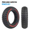 9.5x2.5-6.1 Off-Road Solid Tire Replacement for NIU KQi3 Pro/Max/Sport Scooter - Puncture-Free, Hassle-Free Maintenance - Anti-Skid, Shockproof 9.5 x 2.50 inch Tubeless Tire (Red 2Pcs) view 3
