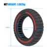 9.5x2.5-6.1 Off-Road Solid Tire Replacement for NIU KQi3 Pro/Max/Sport Scooter - Puncture-Free, Hassle-Free Maintenance - Anti-Skid, Shockproof 9.5 x 2.50 inch Tubeless Tire (Red 2Pcs) view 4