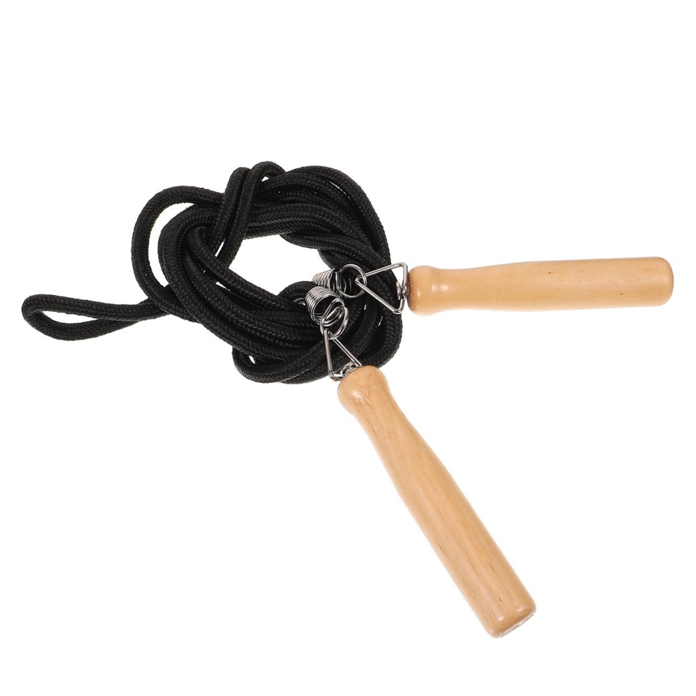 POPETPOP Endurance Training Skipping Rope Ergonomic Wooden Handle Durable Pvc Cotton Rope for Fitness Outdoor Sports and Exercise for All Ages