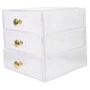 Cabilock Clear Desktop Drawer Organizer Stackable Storage Box for Makeup Jewelry and Accessories with Elegant Design and Smooth view 1