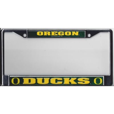 212 Main FC510110 Oregon Ducks Chrome License Plate Frame, Free Screw Caps