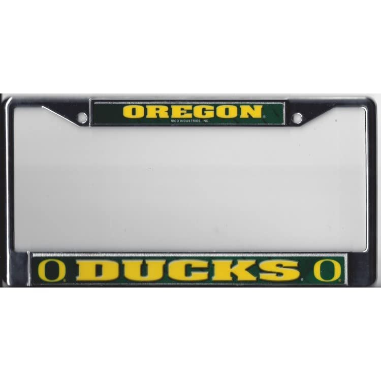 212 Main FC510110 Oregon Ducks Chrome License Plate Frame, Free Screw Caps