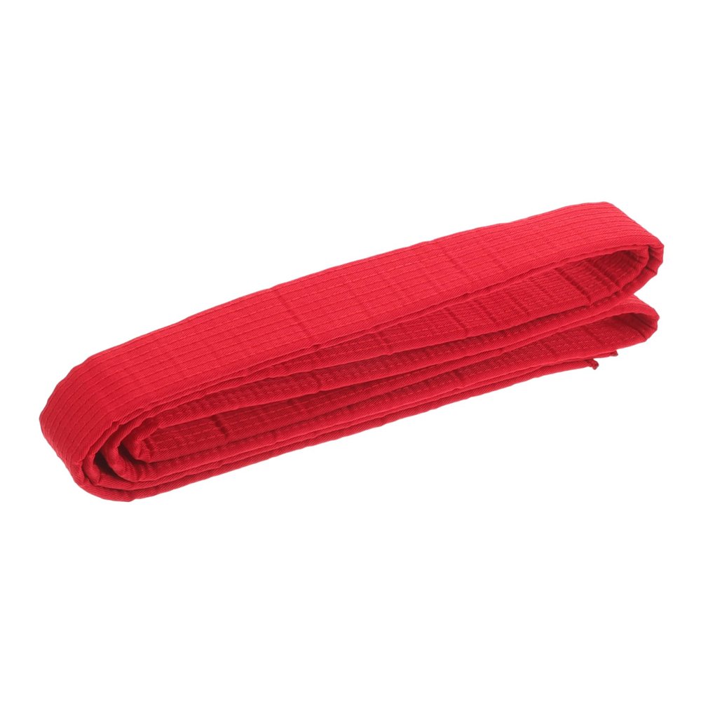 POPETPOP 2.4m Karate Taekwondo Belt Comfortable Training Waistband for Martial Arts Red Design for Boys and Girls Adults for Jujitsu and Other Sports