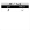 XMARK Olympic Color Training Bumper Plate Weights, 10 lb Pair, Gray, for Olympic Barbells, Premium Strength Training Bumpers for Home Gym or Garage Gym view 2