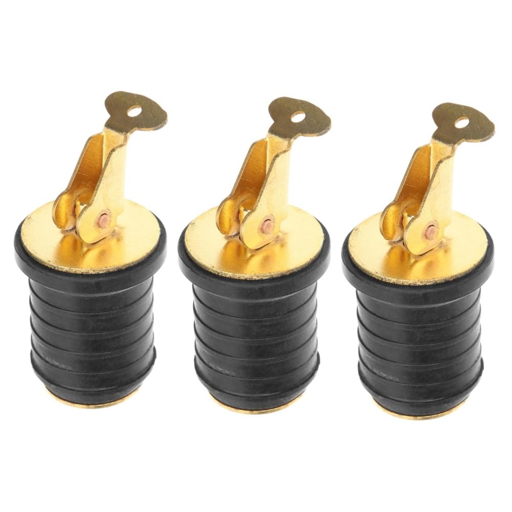 BESPORTBLE 3pcs Drain Plug for Kayak Rotatable Scupper Plug for Boat Deck Drain and Easy to Install Compatible Hole for Canoe and Rubber Boat