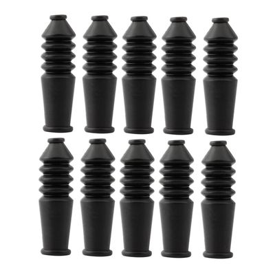 Outanaya 10pcs Mountain Bike Brake Cable Protection Covers Rubber Dust Cap Sleeves for Elbow Brake Lines and Easy to Install Black