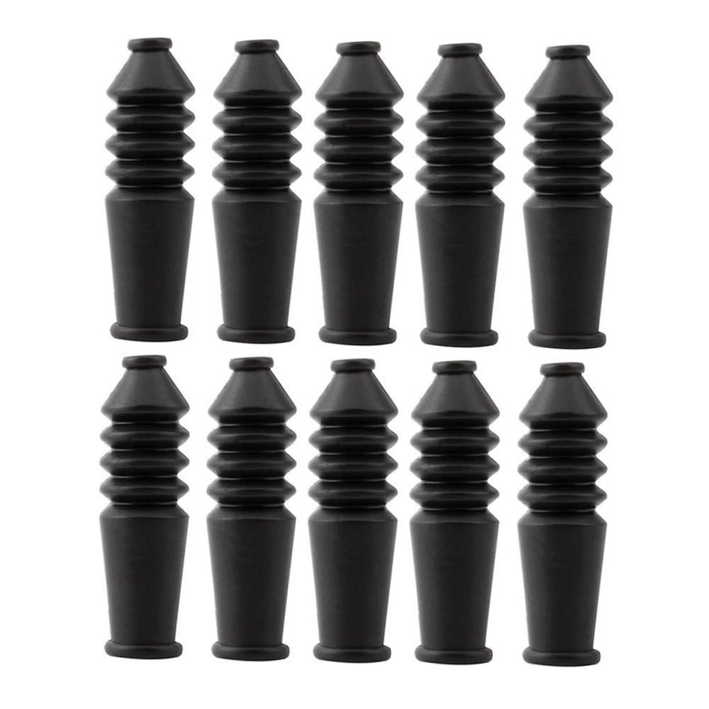 Outanaya 10pcs Mountain Bike Brake Cable Protection Covers Rubber Dust Cap Sleeves for Elbow Brake Lines and Easy to Install Black