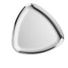 Aosekaa Jewelry Tray Key Bowl Metal Decorative Storage Tray Triangle Trinket Dish Cosmetics Tray for Counter Table Bedroom Earring, Silver view 1