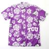 Wes and Willy NCAA Mens Hawaiian Floral Button Down Shirt, TCU Horned Frogs, Grape, XL view 1