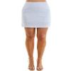 Zac & Rachel Women's New Millennium Plus Size Pull-On Skort, Optic White, 24W view 2