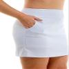 Zac & Rachel Women's New Millennium Plus Size Pull-On Skort, Optic White, 24W view 3