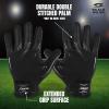 SFIA Football Receiver Gloves One Color - PRO Skull Stealth Grip Silicone Palms Adult Men Youth Sticky Boost Sports Game Battle view 2