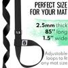 TECEUM Yoga Mat Strap  Black  30+ Colors  Adjustable Mat Holder Sling Carrier for All Mats [Mat Not Included] view 4