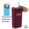 FUNTOPS Reusable Water Bottle | Officially Licensed NCAA Sports Bottle | BPA Free | Dishwasher Safe | Bully Mascot | 12 oz Drink in the Box - Mississippi State University view 4