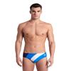 ARENA Feel Men's Waves Profile Swim Brief Stretchy Waterfeel Swimsuit Pool Beach Swimwear Sporty Bathing Suit, Navy/Blue/White, US Size 38 view 1