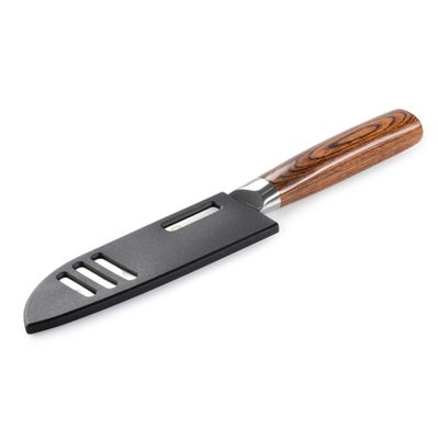 GSI Outdoors RAKAU 6" Chef Knife with Reclaimed Wood Handle and Protective Sheath