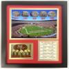 49ers Championship Rings | Collectible San Francisco Football Collage | SB Era Championships | Legends Never Die | Framed Double Matted Photo Collage | 12"x15" | (49ers Rings) view 1