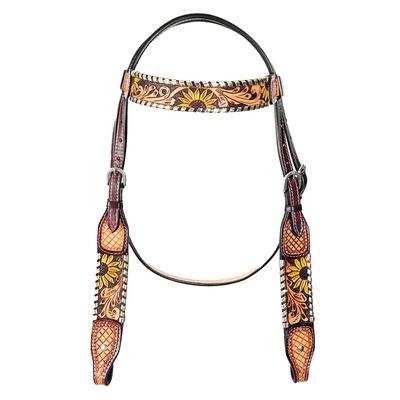 American Darling Western Horse Headstall Tack Genuine Leather