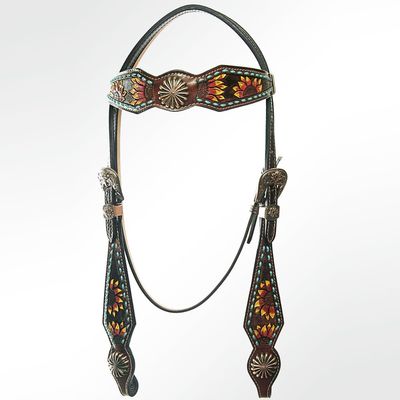 American Darling Western Horse Headstall Tack Genuine Leather