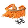 HILASON 1" X 8Ft Braided Barrel Horse Racing Reins Knots Fringe Crystal W/Snaps view 1