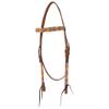Reinsman Circle Y Infinity Beaded Bubblegum Browband Headstall, Brown view 1