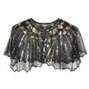 1920s Women's Shawl Wrap Lace Blouse Sequin Beaded Shawl Wedding Party Bridal Coverup Evening Cape Shawl view 1