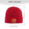 Beanie,Camping I Hate Pulling Out Retro Travel Trailer Beanie Hat Women Warm Hats Men Knit Hat Slouchy Skull Cap Red view 2