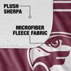 Fairmont State University Blanket, 60"x80" Primary Logo Silky Touch Sherpa Back Super Soft Throw Blanket view 4