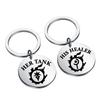 FAADBUK Video Game Inspired Keychain Video Game Lover Gift His Healer Her Tank for Gamer (Healer Tank Keychain) view 1