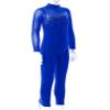 ACSUSS Shiny Rhinestone Gymnastics Leotards for Girls Long Sleeve Mesh Patchwork Dance Sports Unitard Skating Jumpsuit Royal Blue 16 Years view 4